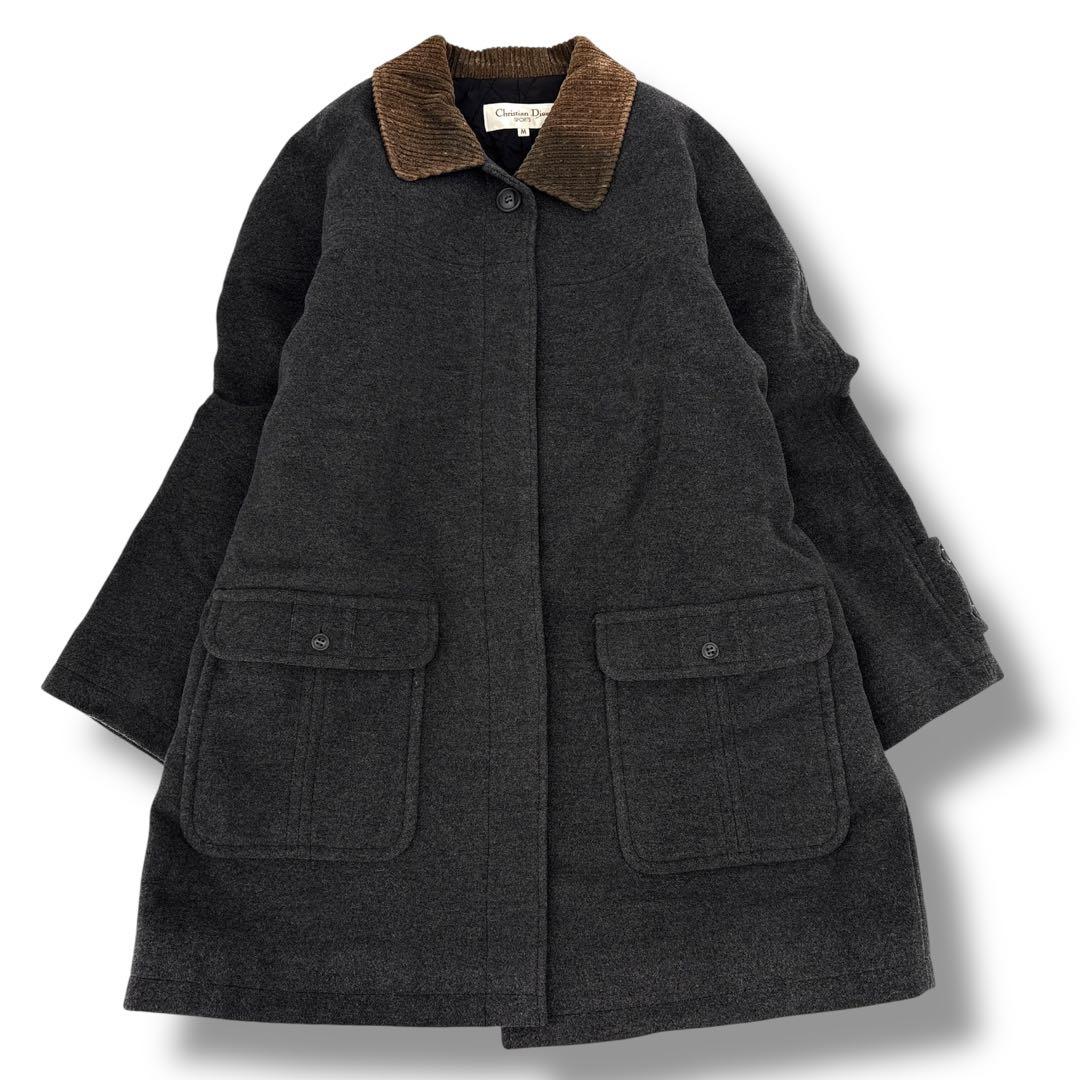 美品】Dior クリスチャンディオール　チェスターコート　コーデュロイ　M