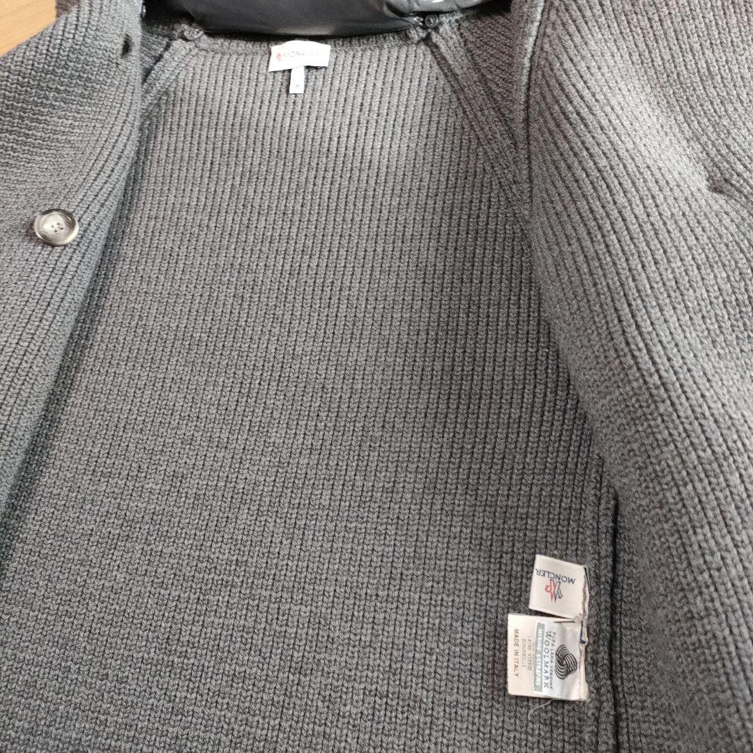 MONCLER ダブルボタンニット 襟ダウン　カーディガン　グレー