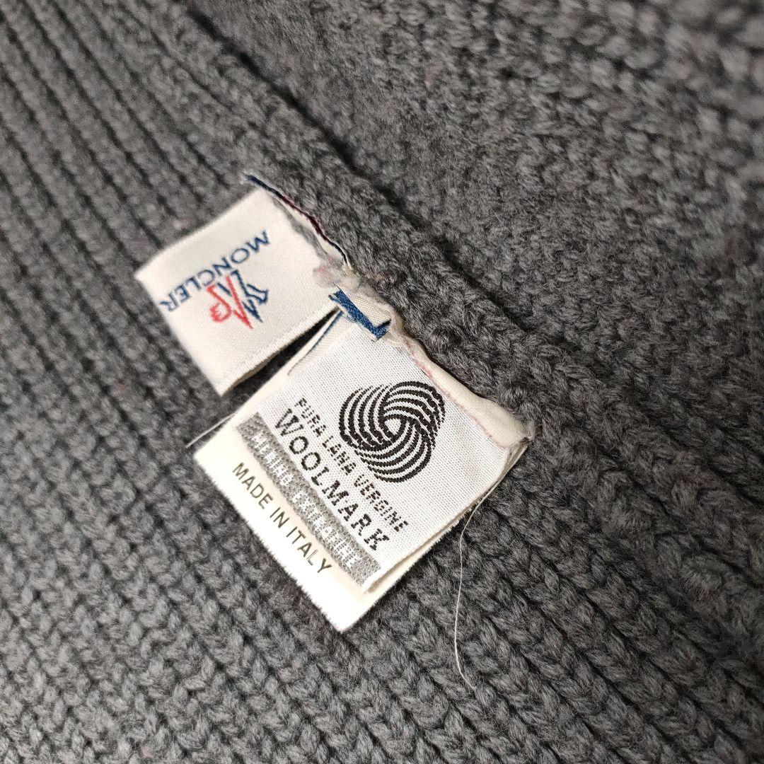 MONCLER ダブルボタンニット 襟ダウン　カーディガン　グレー