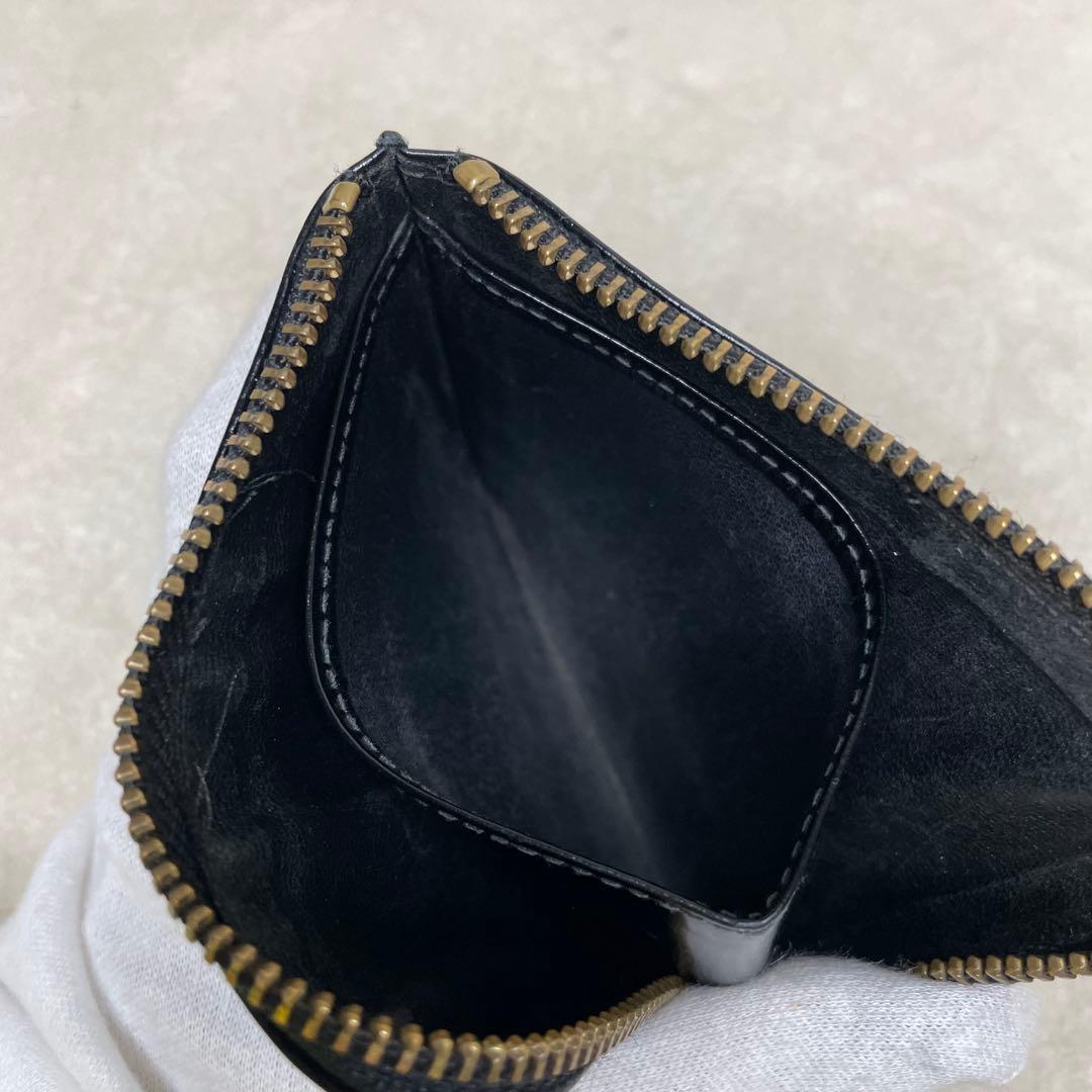 コムデギャルソン ウォレット L字ファスナーケース ドット 黒