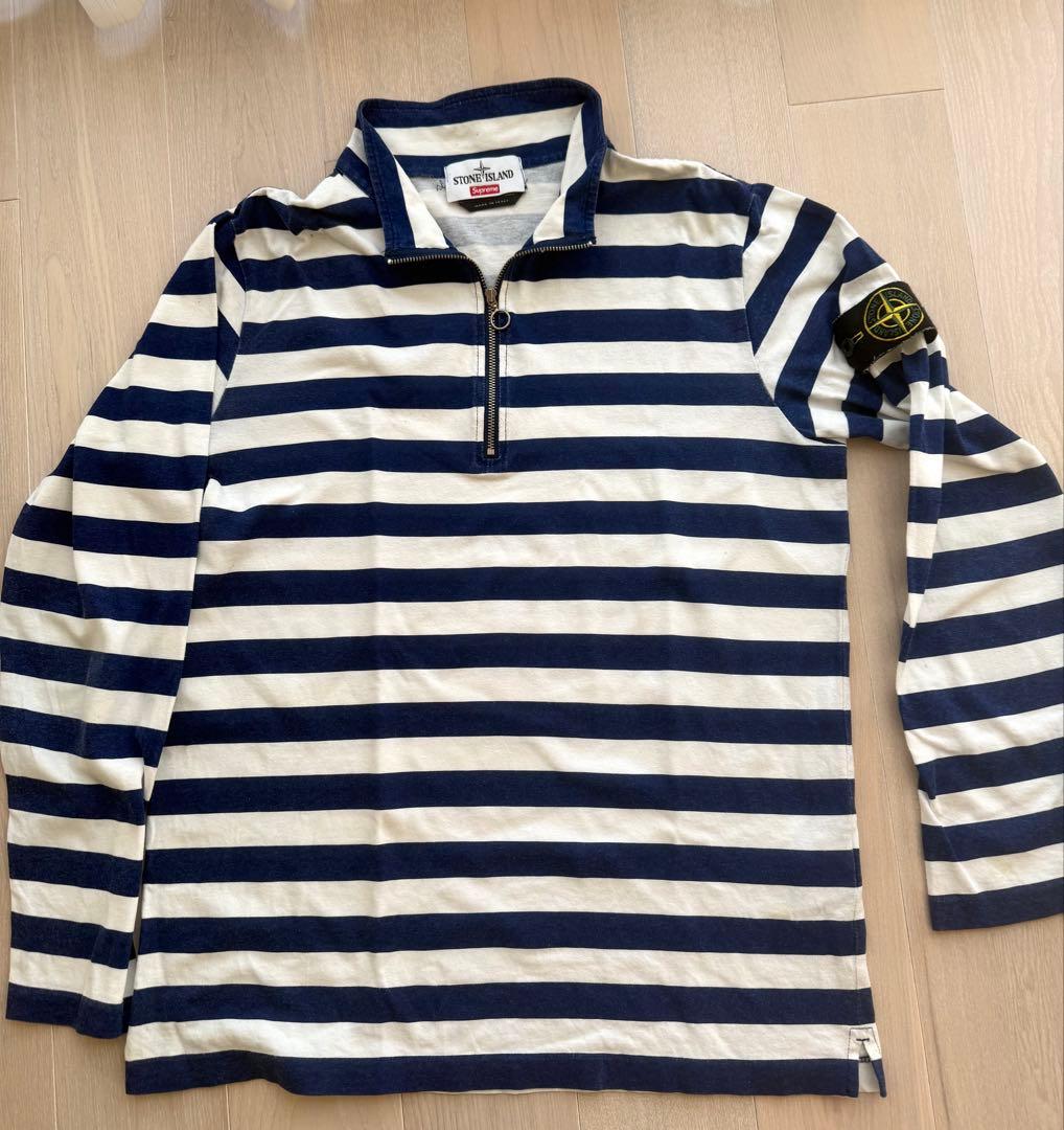 K*.様 Supreme × STONE  1/4 ZIP ボーダー