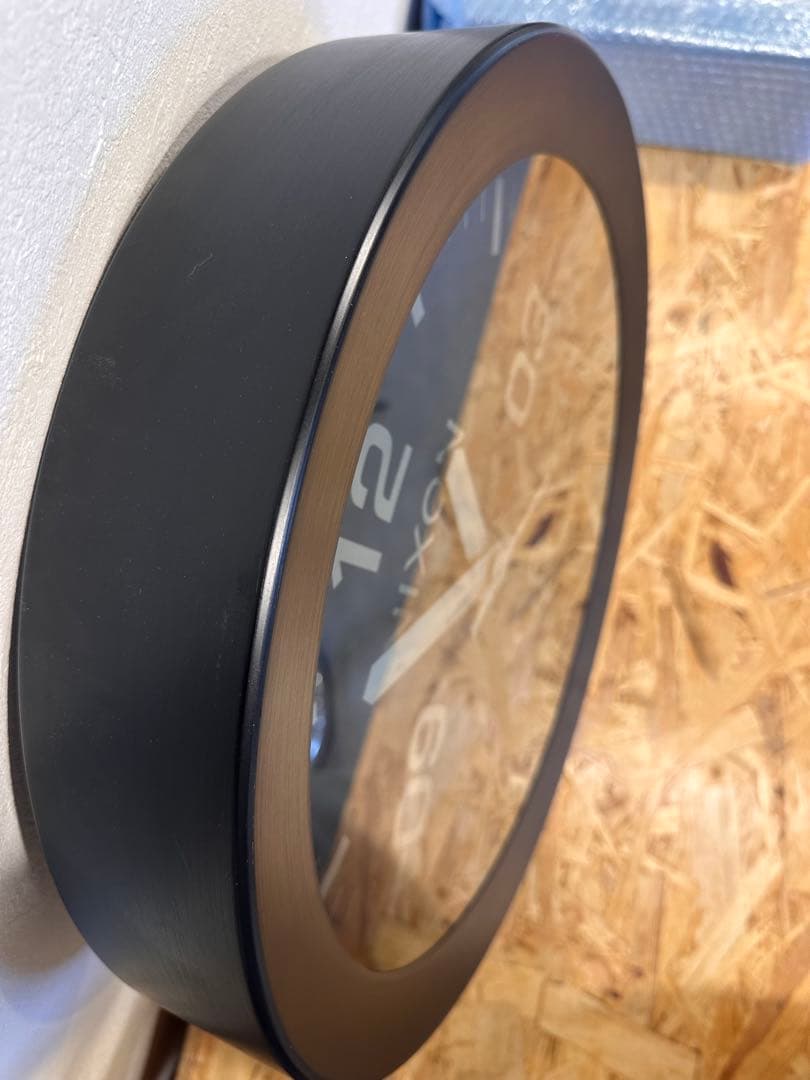 非売品NIXON アナログ掛時計 黒 約45cm