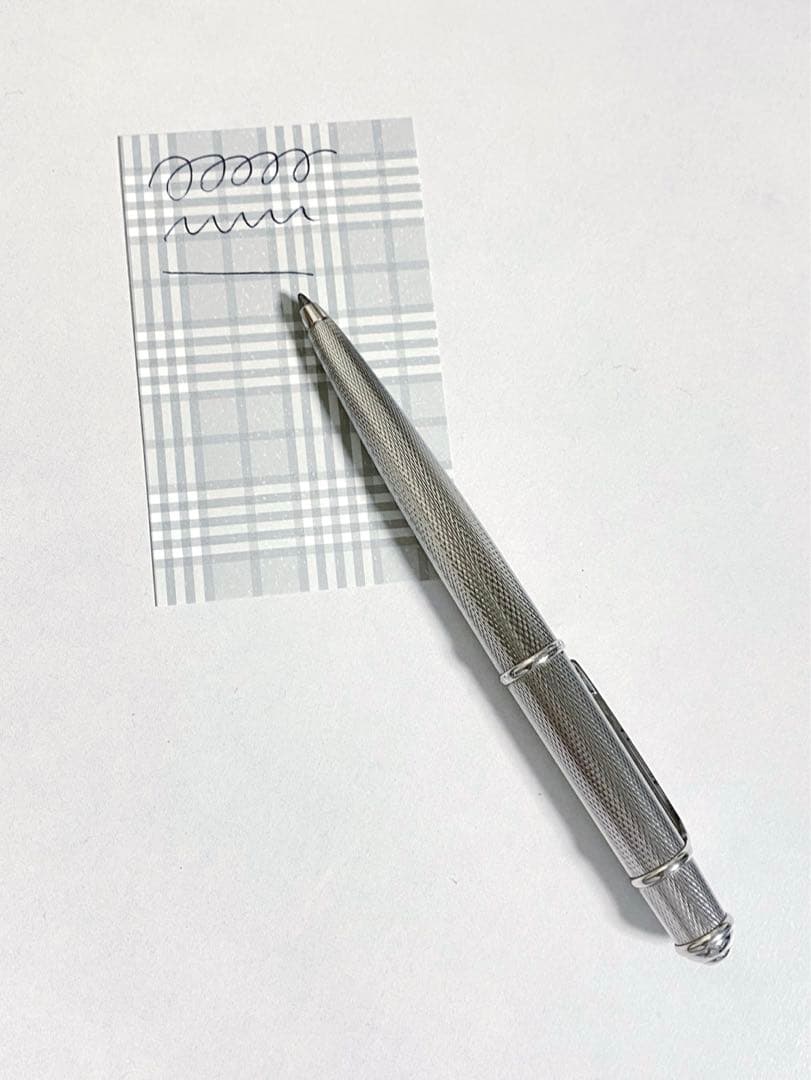 Cartier カルティエ ディアボロ ボールペン ツイスト式 シルバー 石取れ