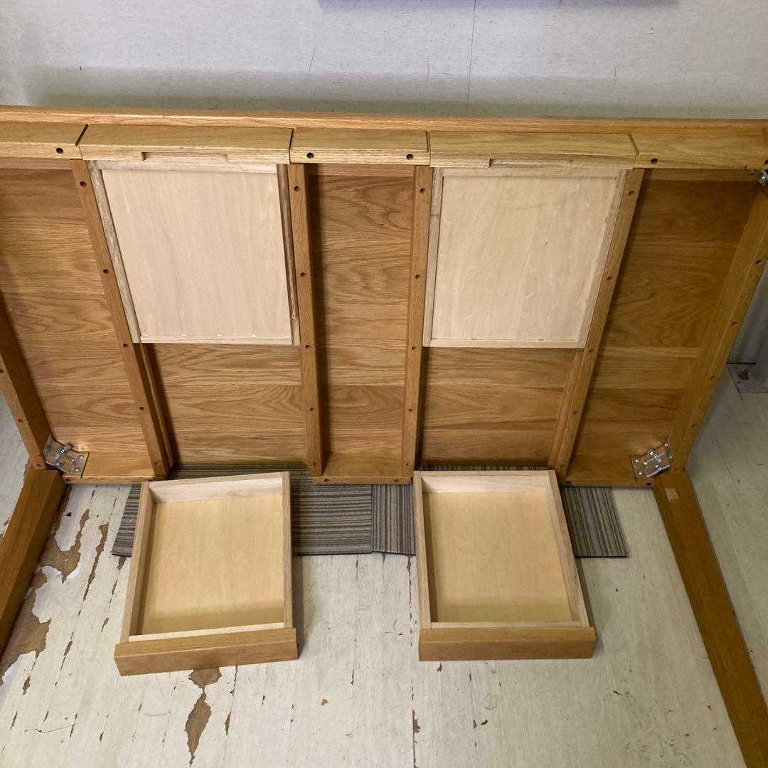 25502 木製テーブル（引出付）・オーク材 無垢材 ダイニングテーブル無印良品