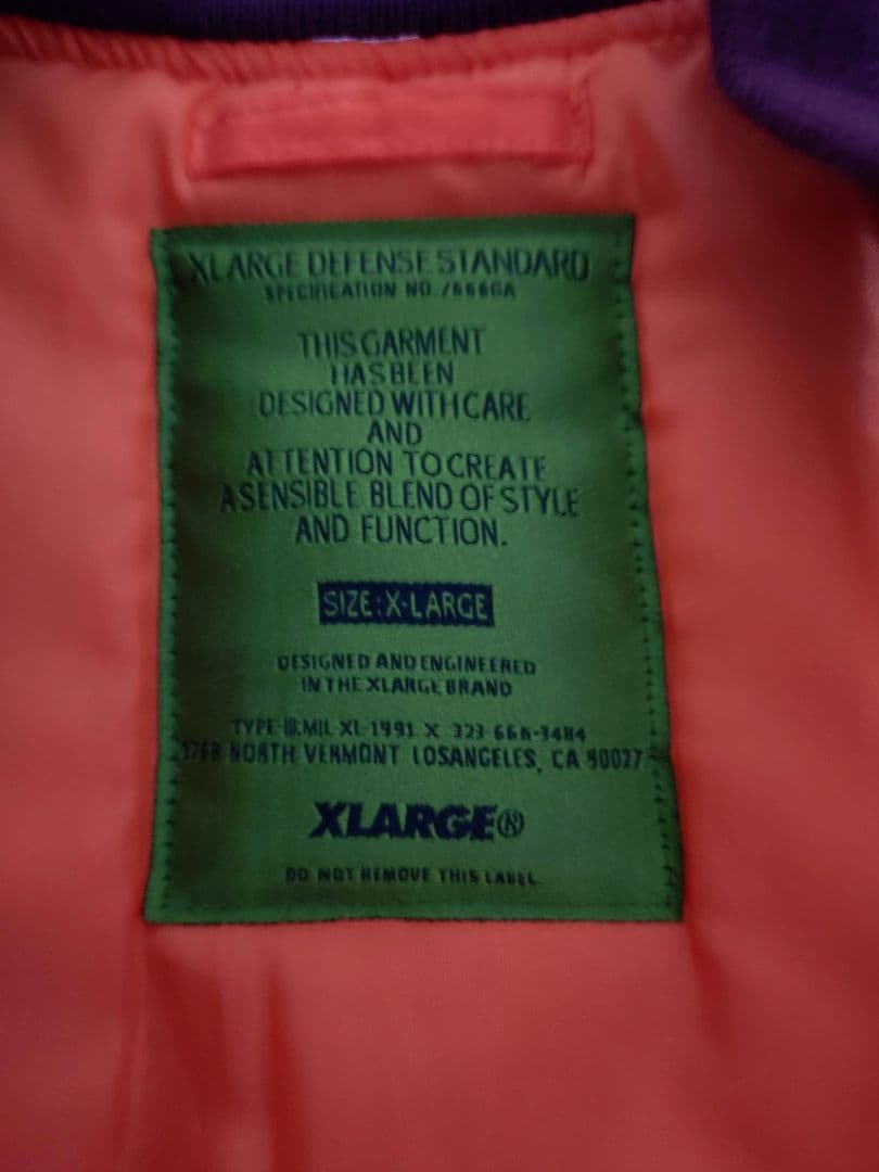 【希少XLサイズ】【XLARGE 】【ボルドー】【MA-1】 エクストララージ