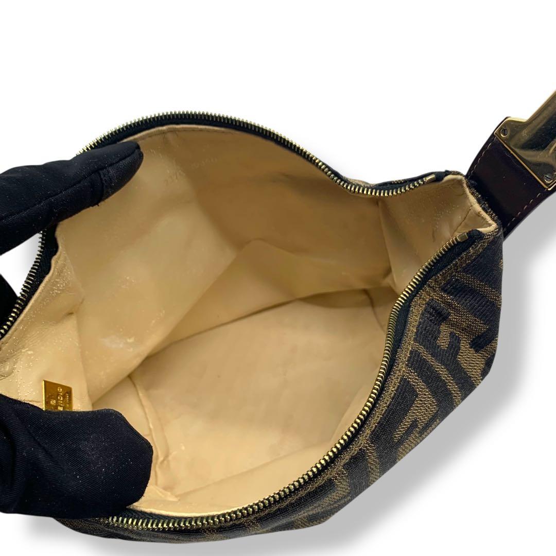 FENDI ズッカ柄　ハンドバッグ　バニティバッグ　キャンバス　レザー