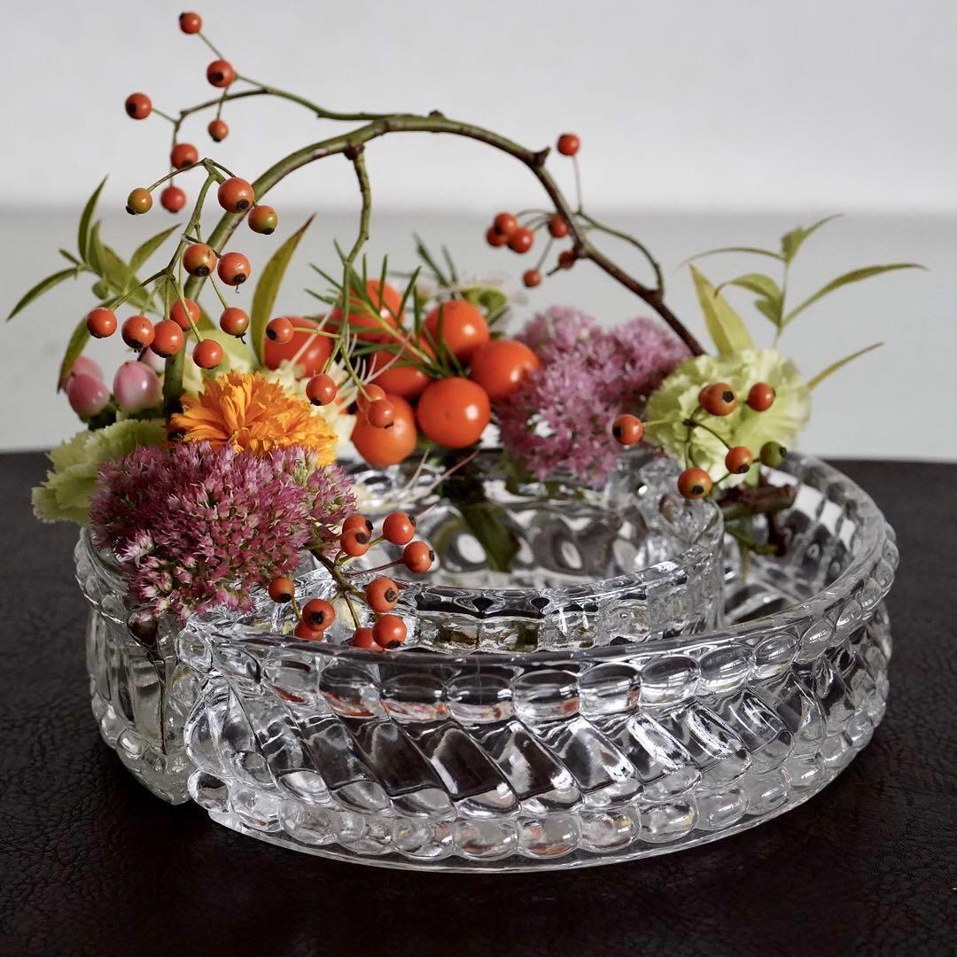 オールドバカラBACCARATバンブー★テーブル センター フラワーベース/花器