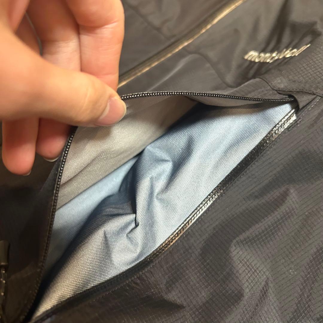 【美品】mont-bell ブラック レインダンサージャケット シェルジャケット