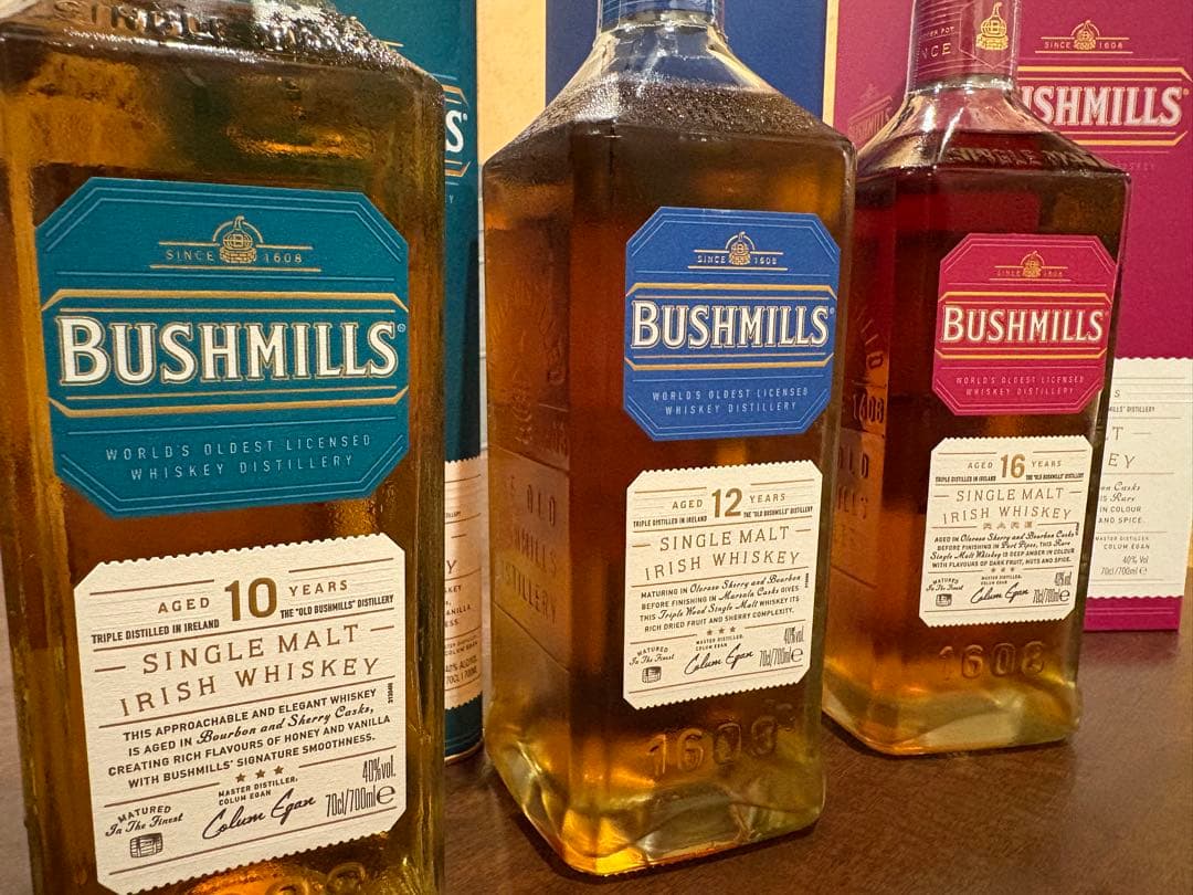 ブッシュミルズ　アイリッシュウイスキー 10年 12年 16年
