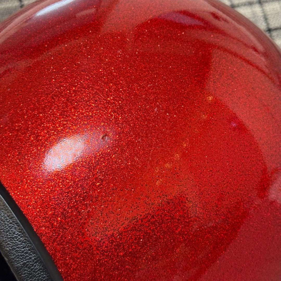 Baby Buco M/L ジェットヘルメット レッドラメ