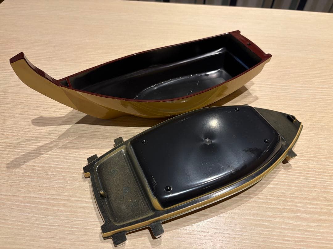 快慶盛舟　白木A 10セット 刺身盛り用などに！舟型プラスチックプレート 器