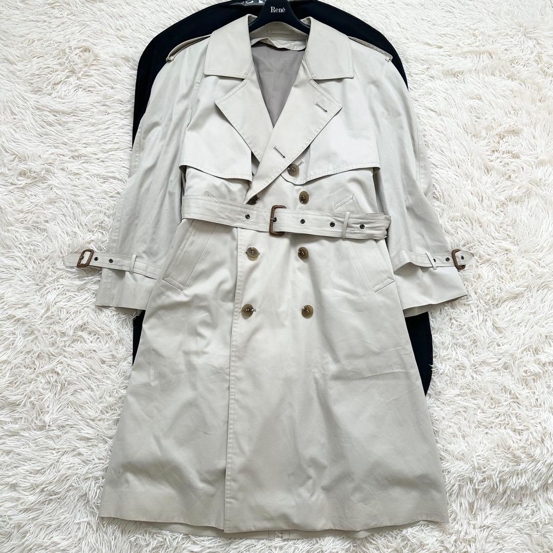 イヴサンローラン ウールライナー付 トレンチコート ライトベージュ S 日本製