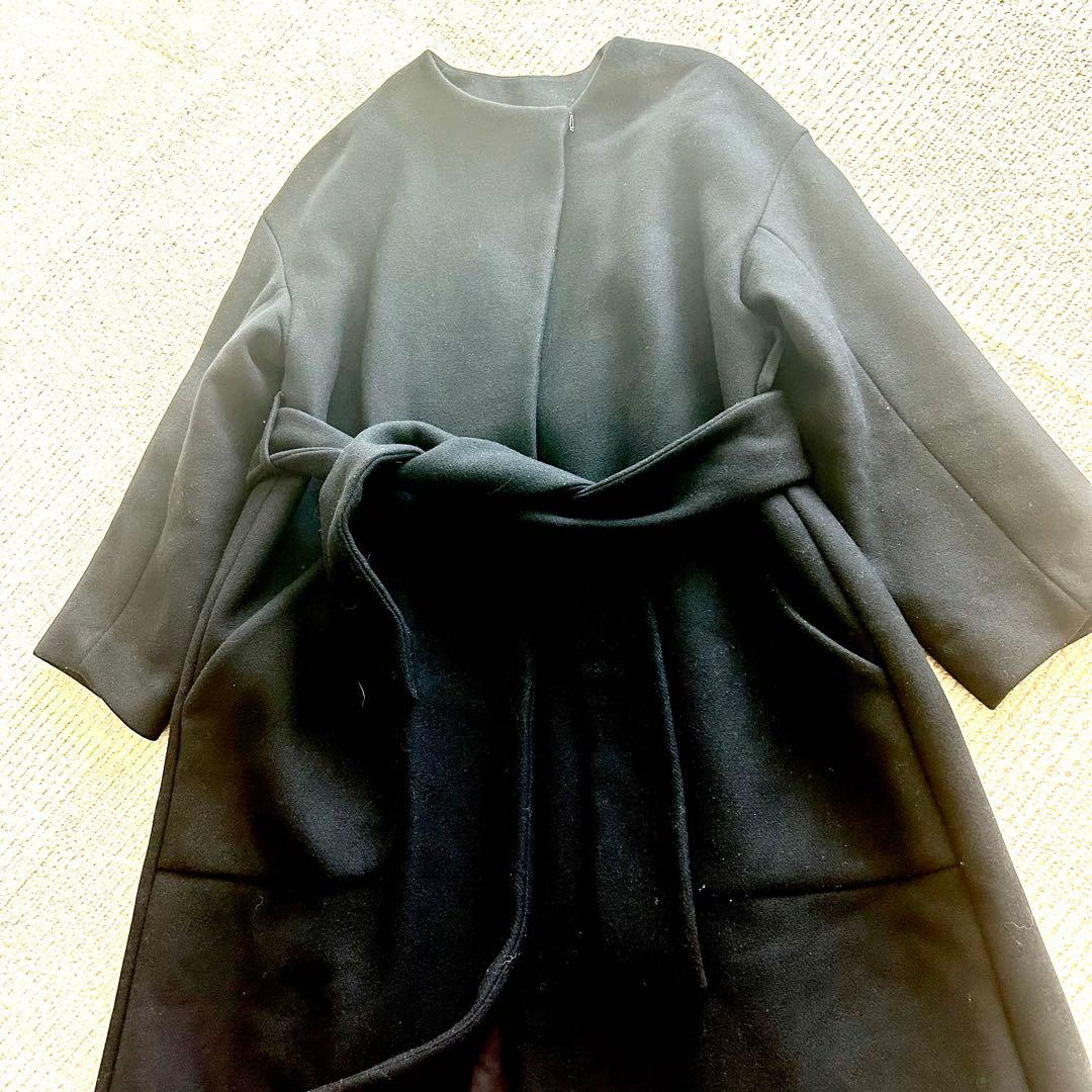 ヴェルメイユ パー イエナ メルトン テント ライン コート ロング リボン