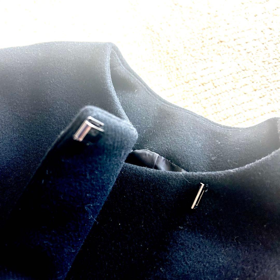 ヴェルメイユ パー イエナ メルトン テント ライン コート ロング リボン