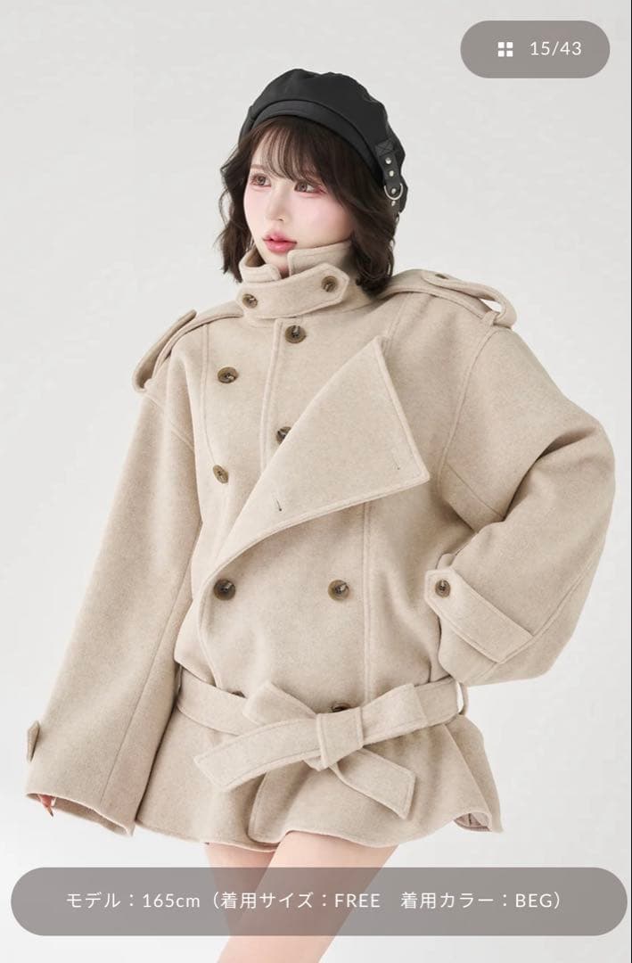 ダーリッチ ドロップショルダージャケットコード ホワイト