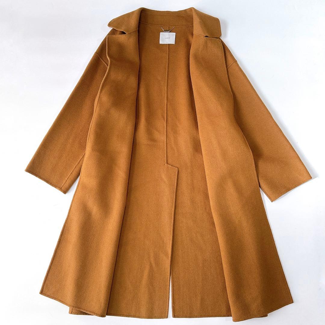 美品⁑ Liyoca リヨカ　ウールリバーガウンコート　キャメルブラウン　羽織り