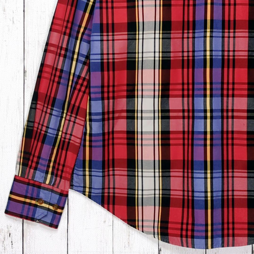 入手困難希少最大サイズ50【美品】ヴィヴィアンマン チェック柄シャツ 刺繍オーブ