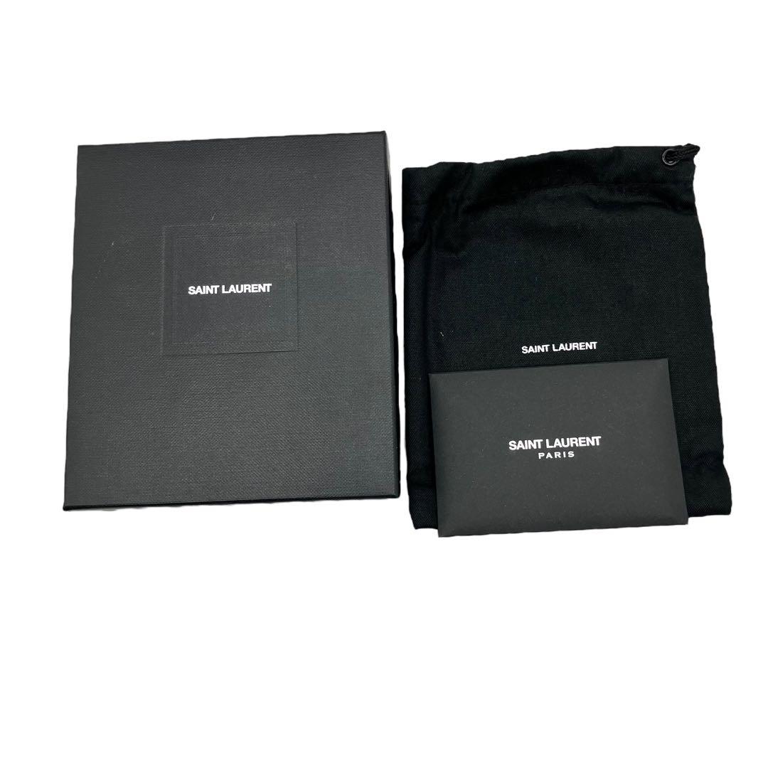 良品 1838 SAINT LAURENT マネークリップ カサンドラ シボ革