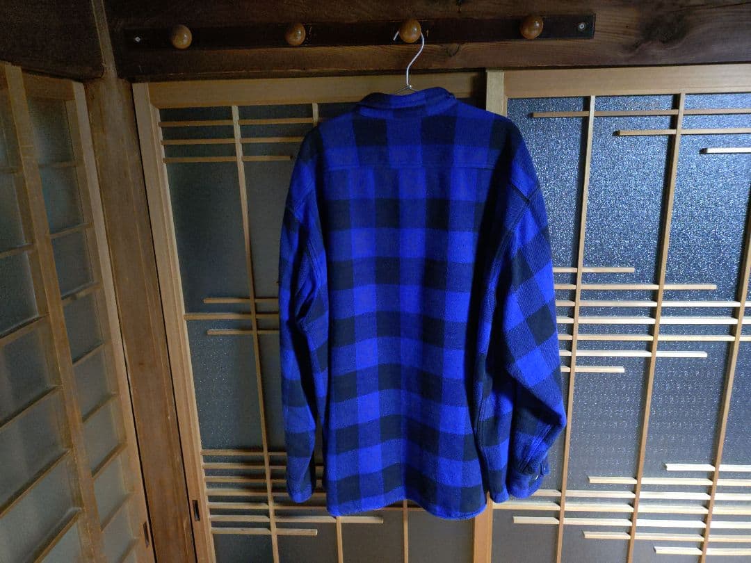 希少3XL FIVE BROTHER ネルシャツ　青黒チェック