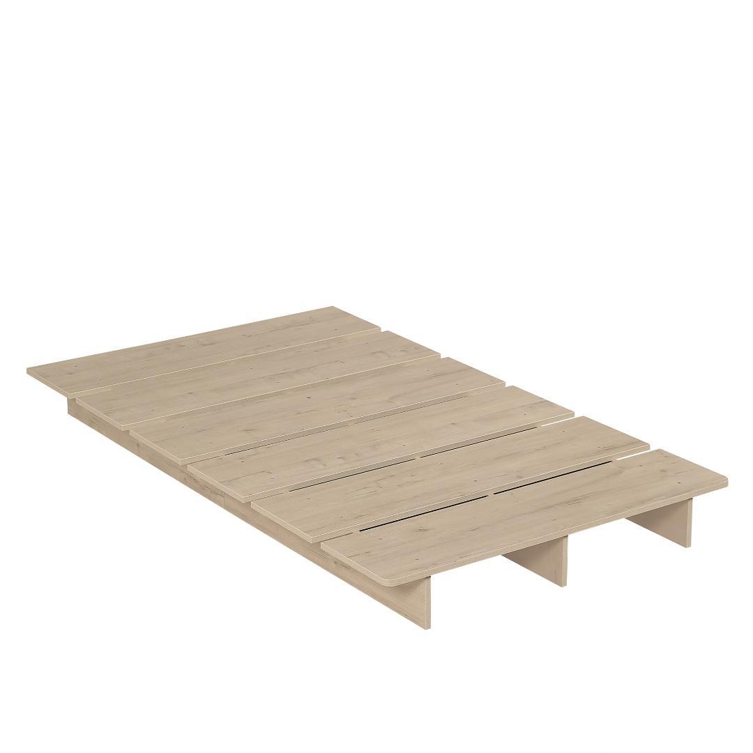 【幅100cm】ベッド　脚付き　木目調　コンパクト　NATURAL