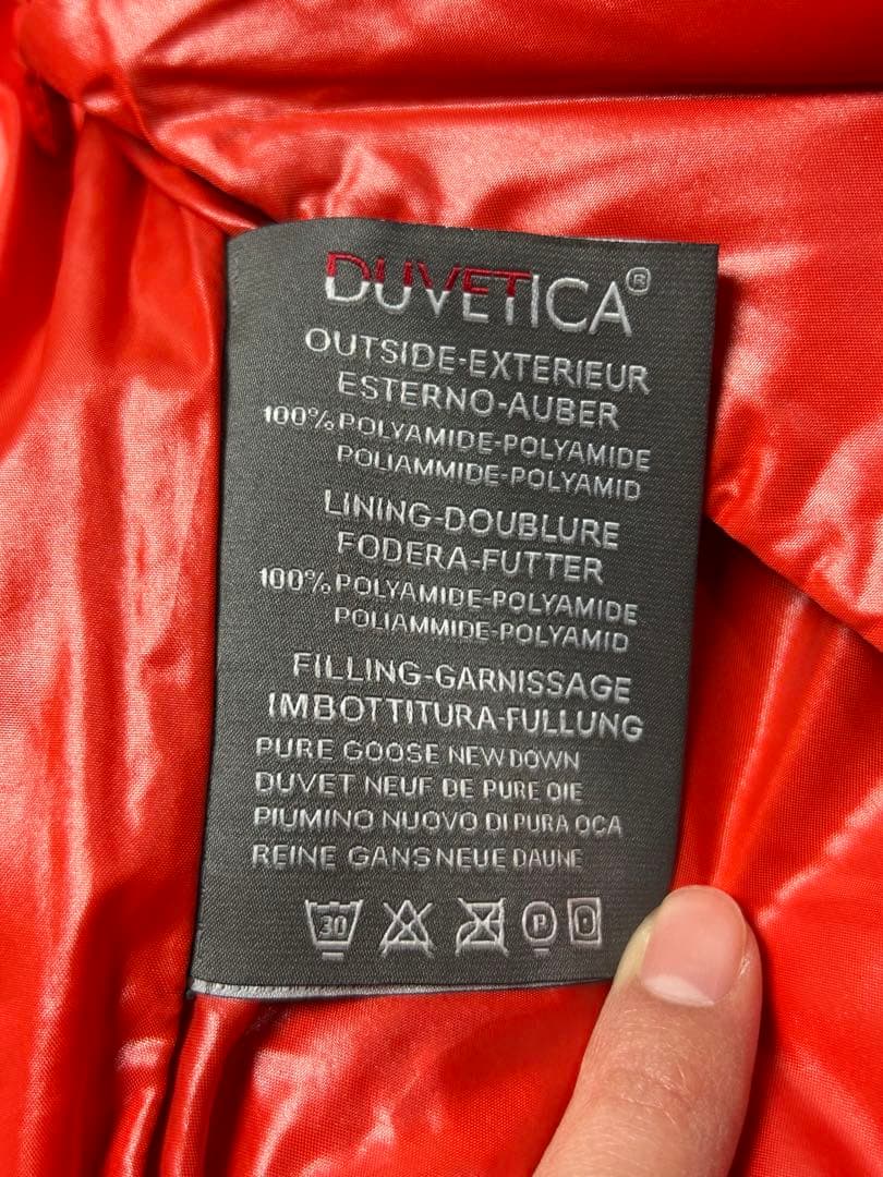 DUVETICA オレンジ　ファー付き　ダウンジャケット　40サイズ