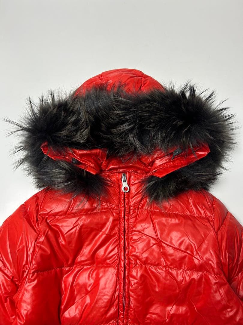 DUVETICA オレンジ　ファー付き　ダウンジャケット　40サイズ