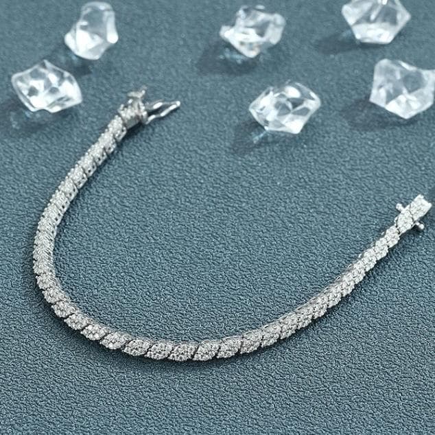 モアサナイト ブレスレット ロンバス17cm　【Ron17】