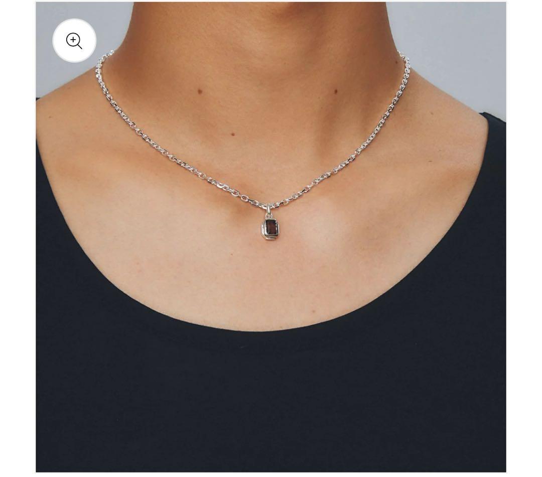 アクセサリー HORIZON O DROP STONE NECKLACE