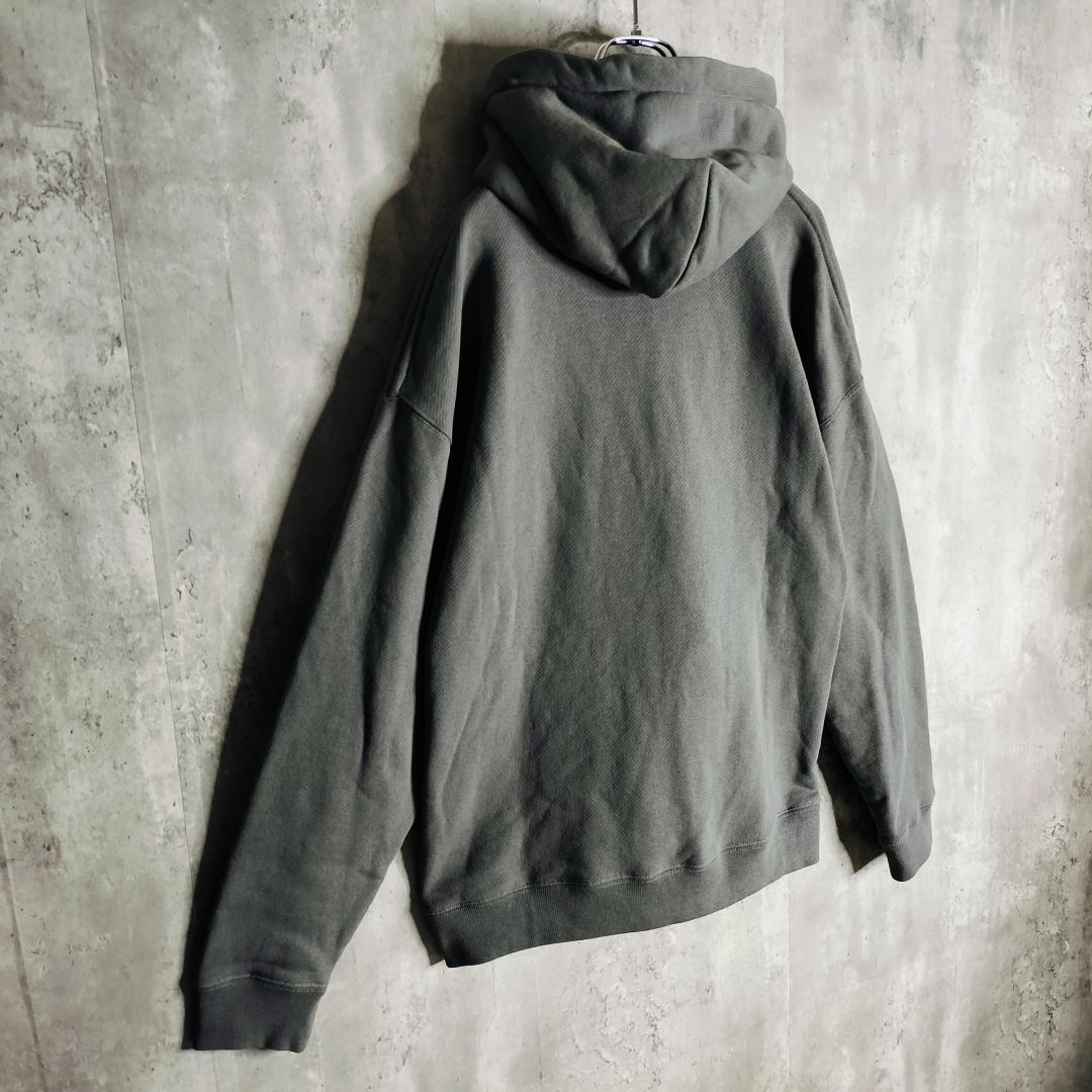 【美品】ロエベ アナグラム ロゴ刺繍 パーカー グレージュ オーバーサイズ