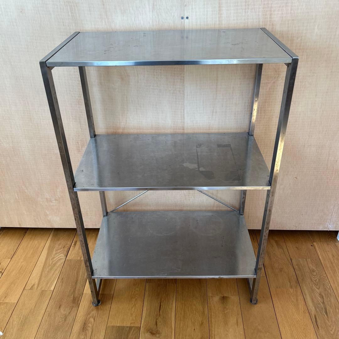 IKEA ステンレススチール製 3段メタルラック