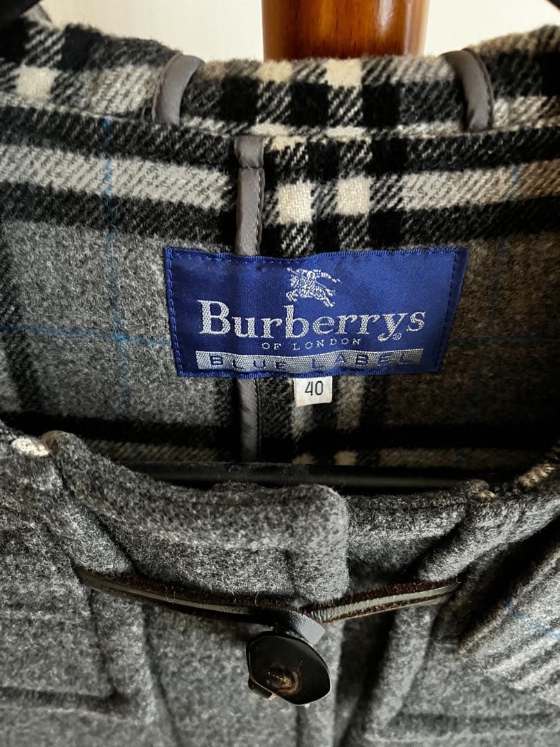BURBERRY BLUE LABEL チェック ロングダッフルコート