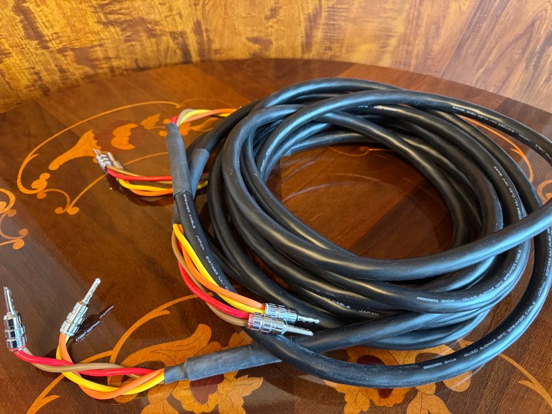 モガミ mogami 3104 スピーカーケーブル4m x2本 ペア