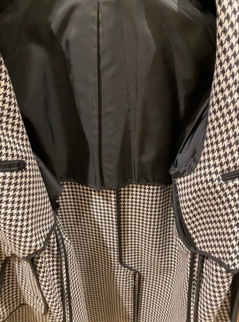 タリアトーレ Brilla 別注 ハウンドトゥース バルカラーコート