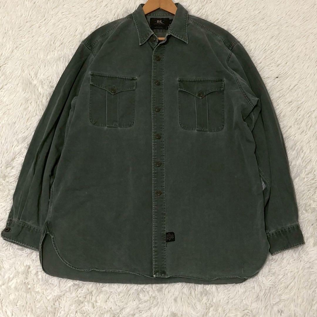 美品◎RRL Double RL タンガリーシャツ シャツジャケット Lサイズ