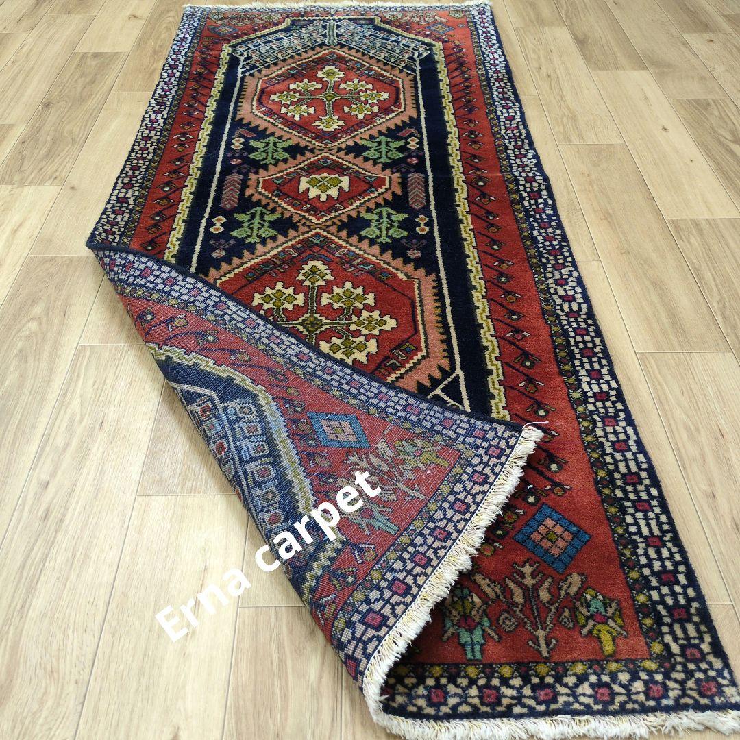 ペルシャ絨毯　シ－ラーズ産 190x75 クリーニング済 shiraz