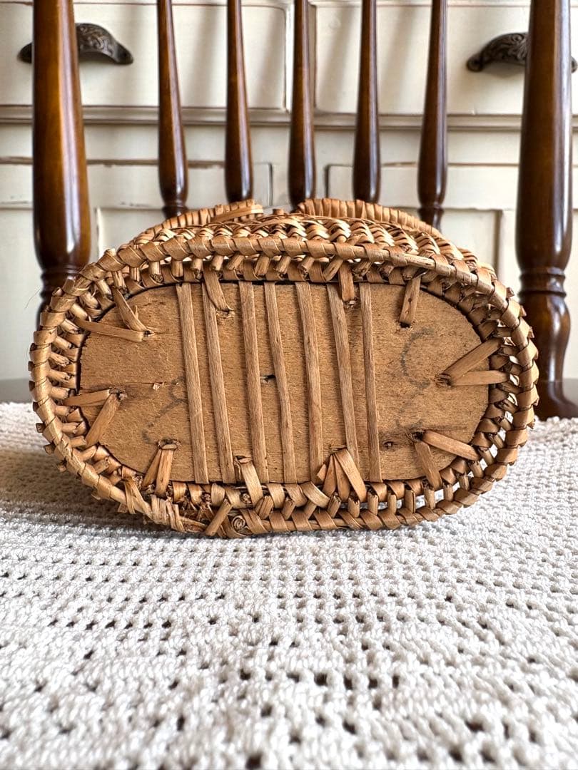 ♡ フランスアンティーク　ドールパニエ　人形用カゴ　プッペンパニエ　ハンドメイド