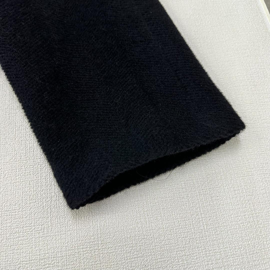 【極美品】ジャストメリー ミンクファー付きアルパカウールコート F ブラック