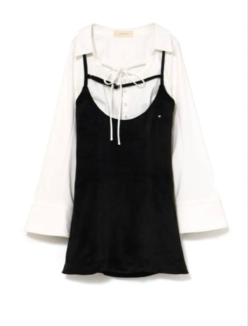 アンドマリー　Betty velour mini dress