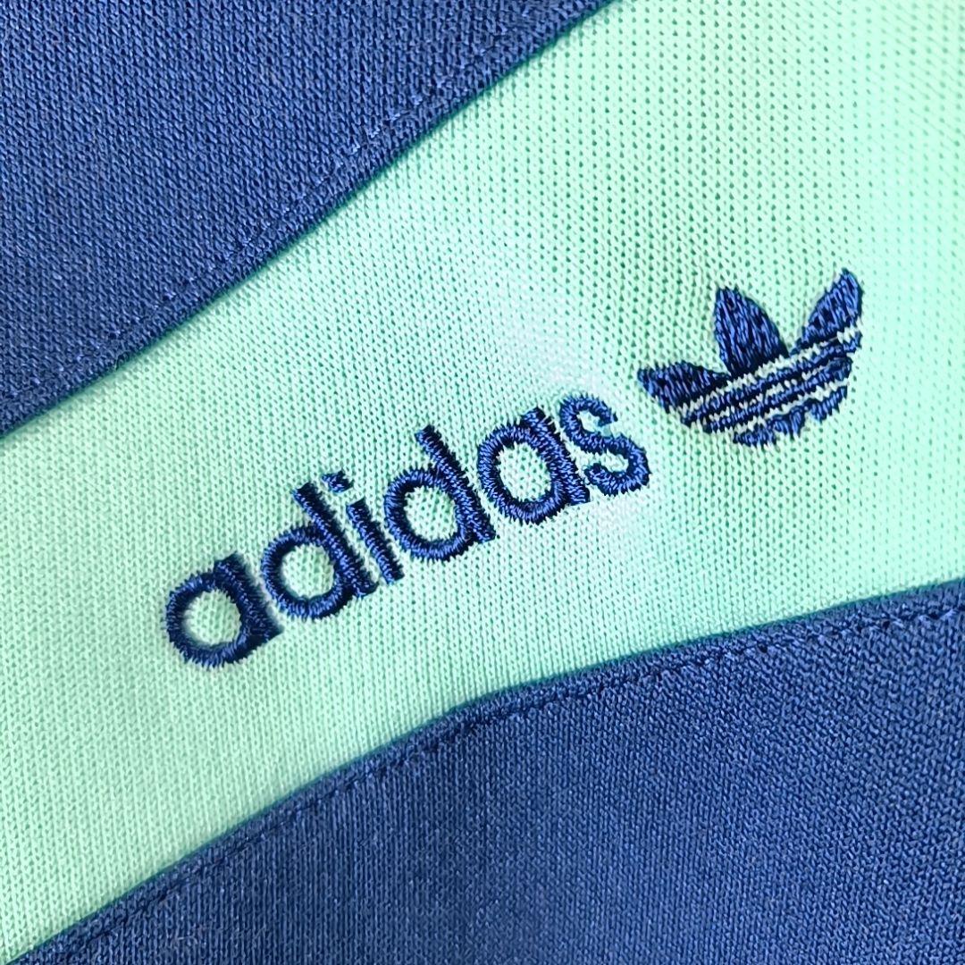 希少✨90sアディダス トラックジャケット ジャージ ミントグリーン 刺繍ロゴL