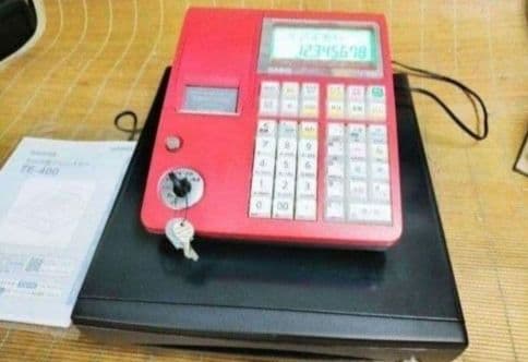 カシオレジスター　TE-400　フル設定無料　美品PC連携売上管理　010226