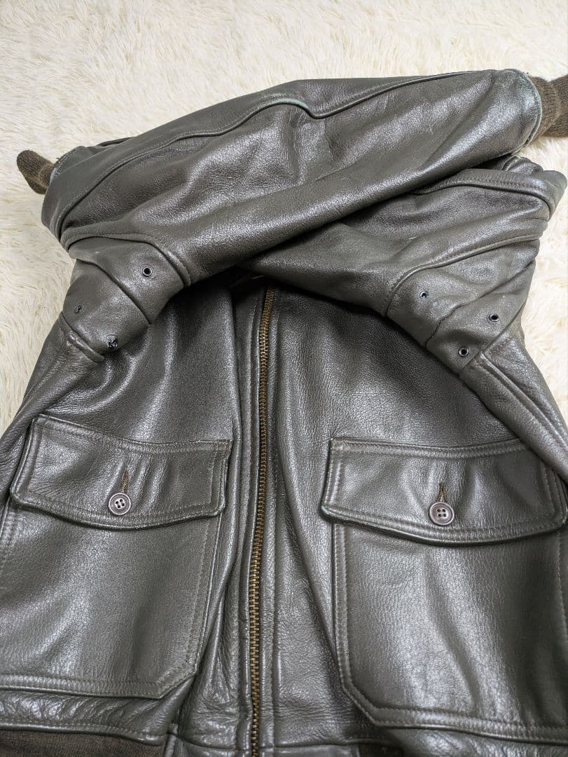 実物 80s サイズ42 G-1 USN レザージャケット フライトジャケット