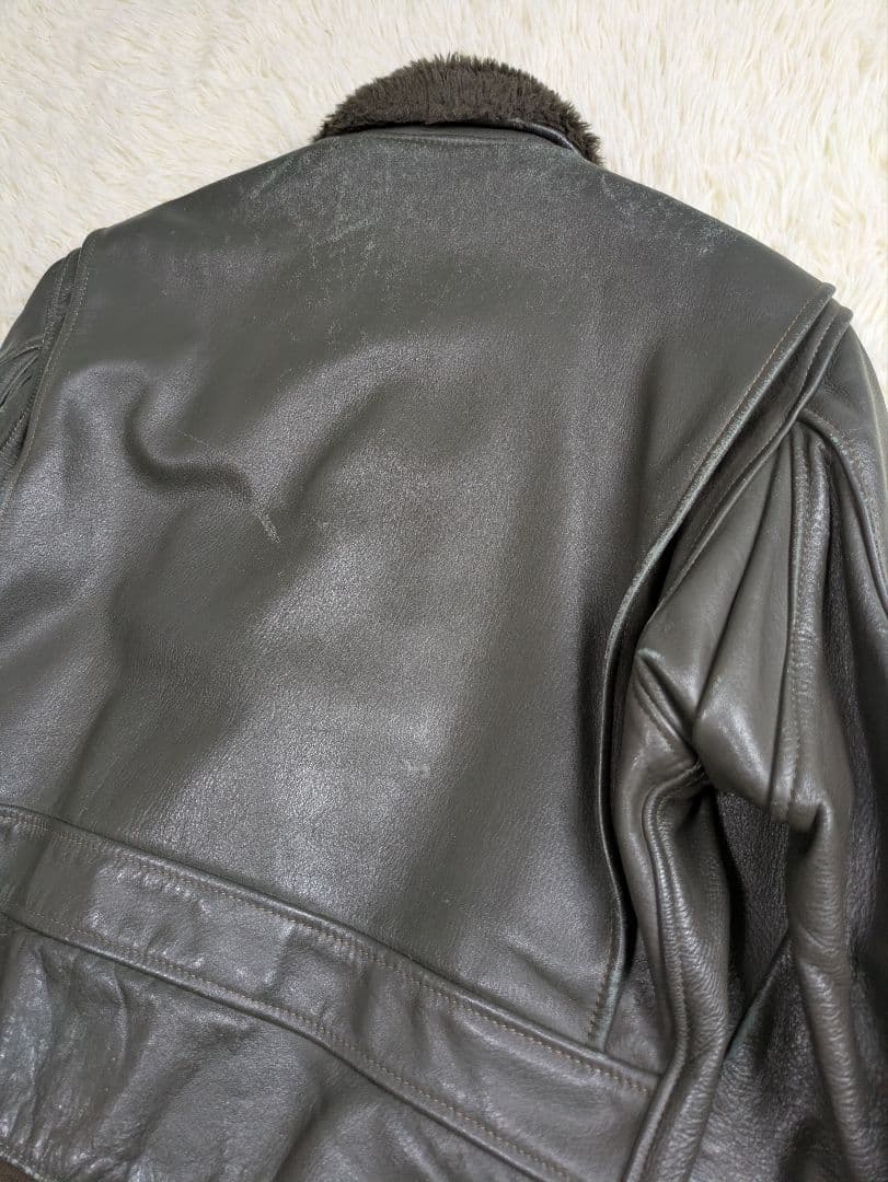 実物 80s サイズ42 G-1 USN レザージャケット フライトジャケット