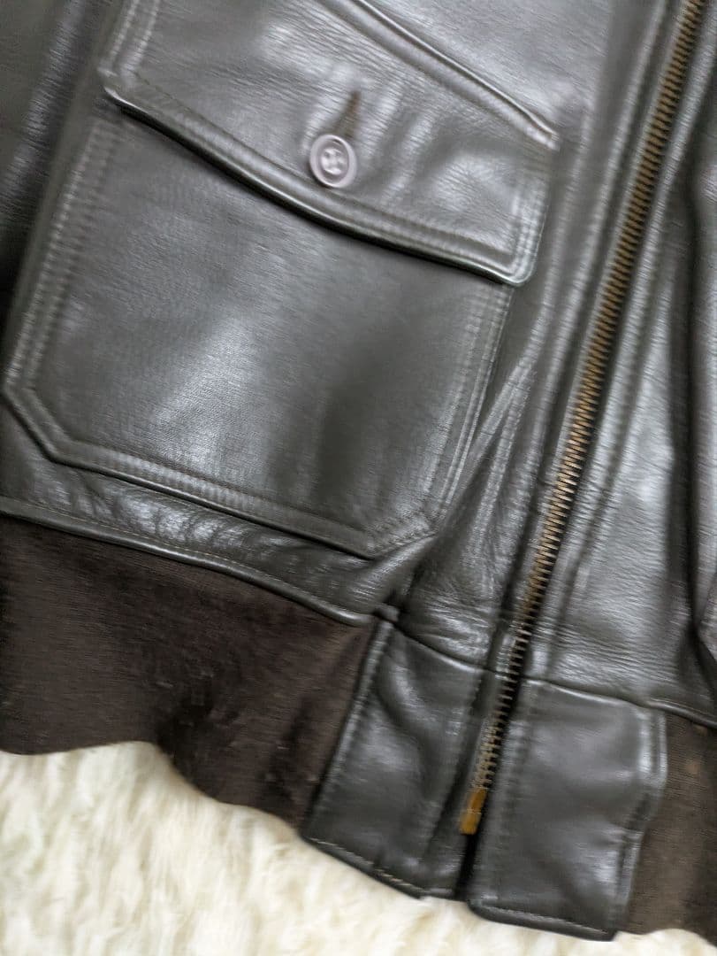 実物 80s サイズ42 G-1 USN レザージャケット フライトジャケット