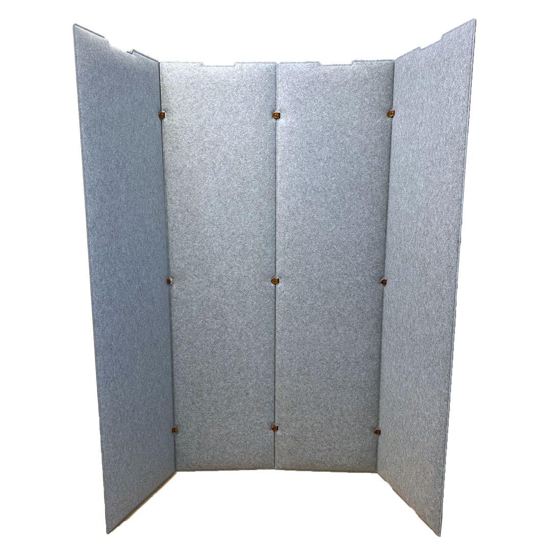 TRANQORDトランコード 吸音パーテーション/160cm/4連/アイスブルー