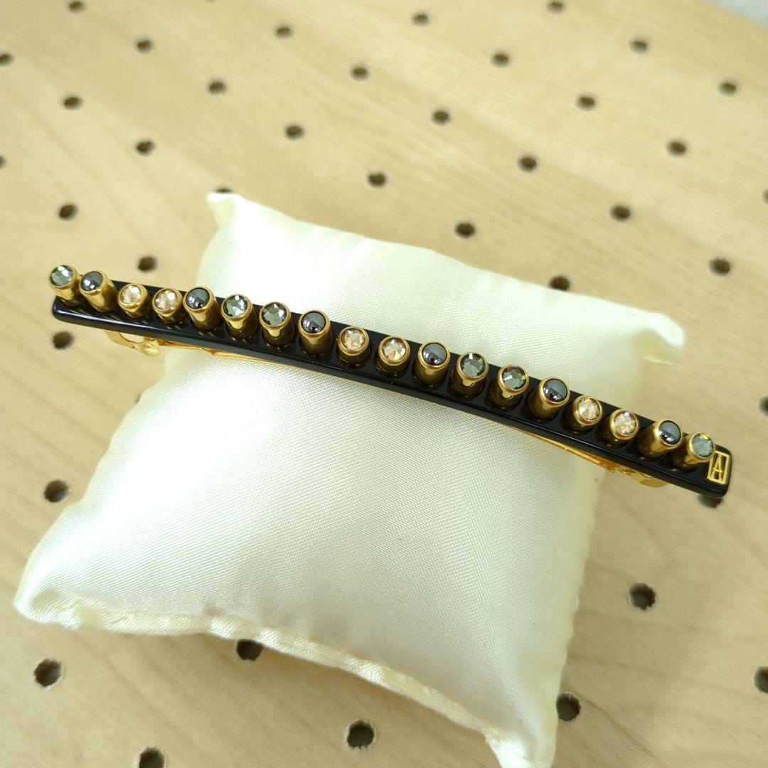 アレクサンドルドゥパリ ヘアピン ライトブラウン グレー系 ラインストーン