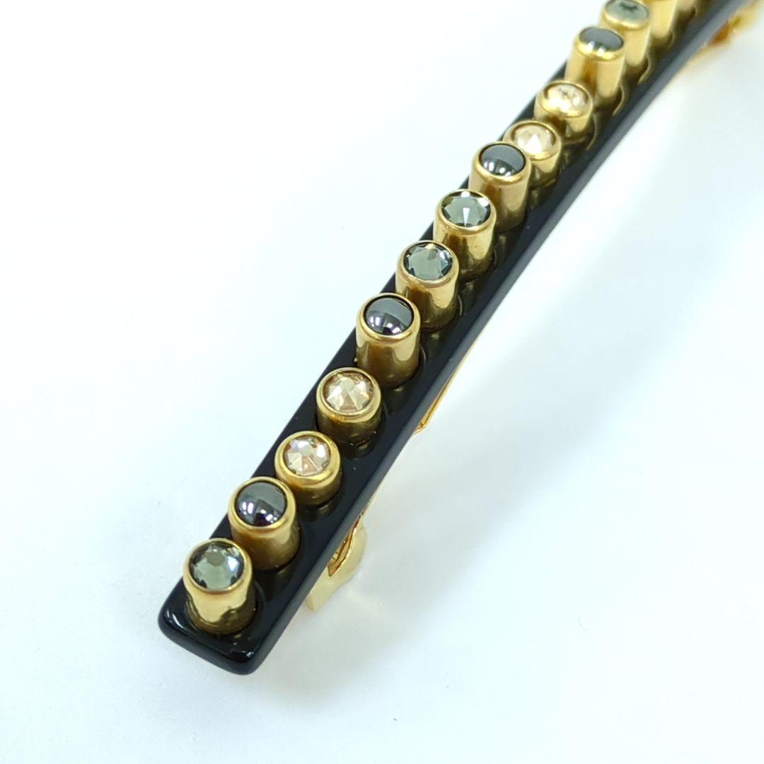 アレクサンドルドゥパリ ヘアピン ライトブラウン グレー系 ラインストーン