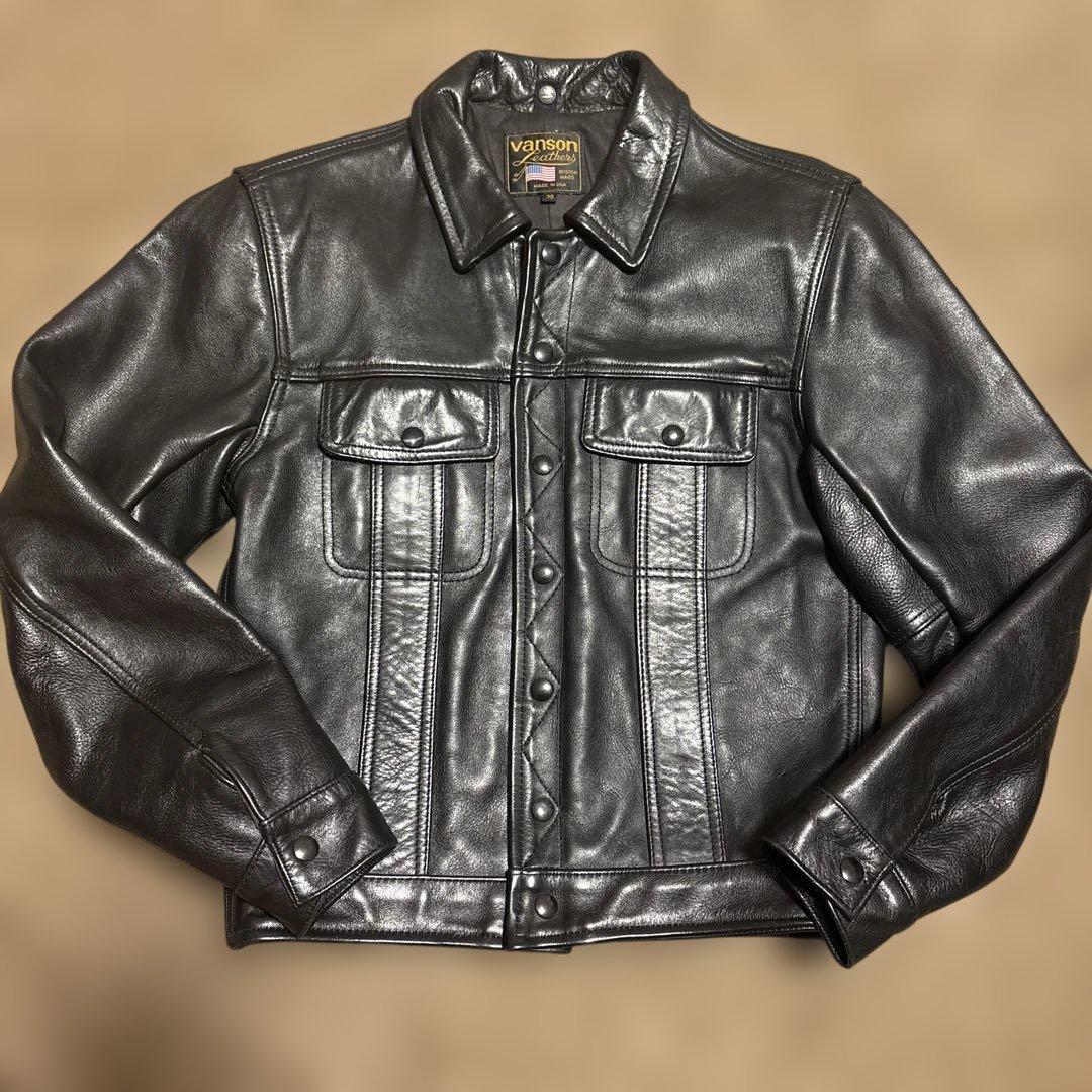 38inch VANSON バンソン DJLE ライダースジャケット　アメリカ製