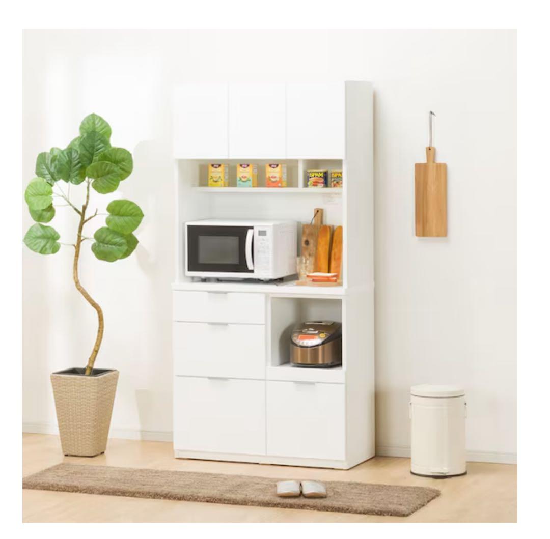 ニトリ　キッチンボード　エトナ　ホワイト