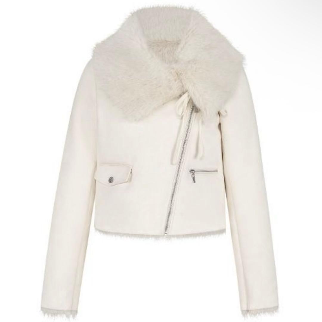 ジャケット・アウター Romance Suede Fur Jacket andwang
