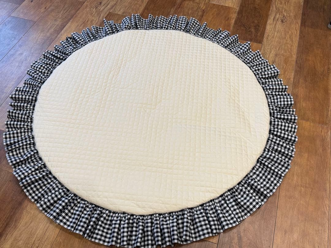 フリルマット　さくらんぼ　ギンガムチェック